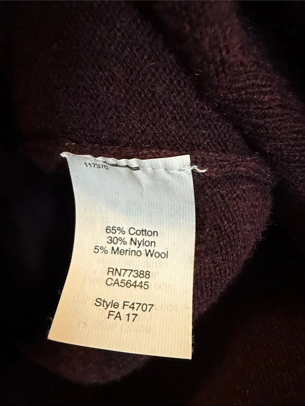 J. Crew Men's Wool and Cotton Crewneck Sweater - Burgundy
